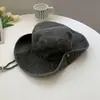 Sombrero de Vaquero Occidental para Mujer, Sombrero de Pescador para Acampar al Aire Libre, Sombrero de Sol Lavable de Verano con Protección Solar, Sombrero de Sol para Senderismo para Hombre, Moderno