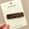 Pinza para el Cabello Melaleuca Otoño e Invierno para Mujer Lazo Estampado Leopardo Exquisita Pinza BB Accesorios para el Cabello Nuevo Estilo 2026 Pinza de Pato de Punto Versátil