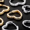 Aretes de Zirconia de Amor Transfronterizo Europeo y Americano para el Día de San Valentín para Mujer Aretes Personalizados Simples Aretes Tamaño Pequeño Mediano Grande Joyería de Moda