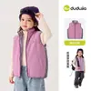 Chaleco para Niñas Familia Dudu Ropa de Abrigo Primavera y Otoño Chaqueta para Bebé Niña Exterior Elegante Niña Ropa de Otoño Top Bloque de Color Casual de Moda