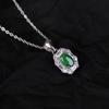 Yilu Plata S925 Plata Esterlina Jade Vintage Lujo Ligero Simple Colgante de Fideos de Huevo Moda Elegante Versátil Colgante de Plata