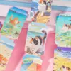 Pacote de Adesivos com Caixas de Bilhete Temáticas de Gato e Notas, Materiais para Decoração de Diário DIY, 20 Folhas em 4 Designs