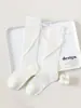 Nuevos Calcetines de Primavera y Verano para Niñas, Calcetines Blancos Puros Combinados para Pantorrilla, Alta Elasticidad, Malla Sin Costuras, Calcetines Largos Transpirables