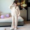 Conjunto de Pijama para Niñas 2025 Nuevo Otoño e Invierno Infantil Grueso Cálido Ropa de Casa Conjunto de Dos Piezas para Niñas Medianas y Grandes
