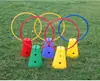 Barriles de Obstáculos para Entrenamiento de Integración Sensorial Círculos de Agilidad para Entrenamiento Físico de Jardín de Infancia Vallas para Niños Entrenamiento con Cubos de Helado