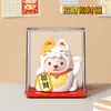 Gato que Saluda Solar Estilo Japonés Tamaño Pequeño Mini Gato Interior de Coche Oficina Regalo Pieza Decorativa de Inauguración
