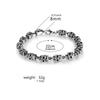 Pulseira Masculina Punk Europeia e Americana Transfronteiriça Estilo Punk Retrô Personalidade Criativa Caveira Metal Tendência Pulseira Agressiva