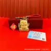 Nuevo Modelo Gato de la Suerte de Oro Puro 999 Llavero, Colgante de Gato de Dibujos Animados para Bolso, Artículo de Regalo, Venta Directa al por Mayor