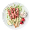 Brochetas de Cordero Rukang Productos Semi-Terminados Congelados Puesto de Comida de Mercado Nocturno Ingredientes para Barbacoa Brochetas de Cordero Puro Venta al por Mayor a Granel para Restaurantes