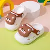 Novo Tamanco Infantil Cartoon de Verão Rainha do Gelo Meninas Bico Fechado Duas Vias Sapatos de Praia Antiderrapante Anticolisão Atacado