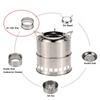 Estufa de Barbacoa Mini Portátil de Venta Directa Personalizada Dividida de Acero Inoxidable Estufa de Leña Estufa de Camping Dividida Portátil