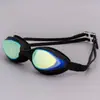 Gafas de natación impermeables y antivaho para adultos, lentes de silicona electrochapadas, diseño de diadema, ajuste cómodo, venta al por mayor, adecuadas para ventas transfronterizas y para personas con miopía