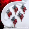 Accesorios de Estilo Oscuro Estilo Europeo y Americano Mariposa Negra Pistola Cruz de Rosa Colgante Pulsera de Cuentas DIY Collar