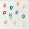 Acrílico mão pintura cadeia 17x 23mm colorido macaron cadeia fivela anel diy cadeia jóias acessórios