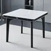 Mesa de Jantar Pandora Slate Brilhante Quadrada Dobrável Mesa de Jantar Doméstica Quadrada e Redonda Mesa de Jantar e Cadeira de Uso Duplo Mesa de Cartas