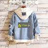 Cyberpunk Edge Walker David Cyberpunk Anime Print Primavera e Outono Jaqueta Jeans Casaco Top Novo