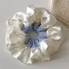 Goma para el Pelo Extra Grande de Satén y Encaje para Mujer, Lazo para Moño, Accesorio para el Cabello de Alto Nivel Estilo Ballet
