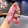 Chaveiro de desenho animado de estrela de futebol, pingente de personalidade, chaveiro, boneca, camisa, mochila, máquina de pendurar, boneca, pequeno presente