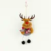 Nuevos colgantes navideños de dibujos animados transfronterizos, decoraciones de figura de Papá Noel, adornos colgantes para árbol de Navidad