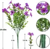 Oportunidade de Produto Primavera e Verão Transfronteiriço Flor Artificial Externa Violeta Flor Artificial Margarida Pequena Folha Grande Cesta Suspensa de Chão
