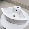 Bacia Suspensa Triangular Engenharia Doméstica Mini Pequena Bacia Suspensa Cerâmica Indonésia Lavatório Sudeste Asiático Bacia de Canto Fabricante de Chaozhou