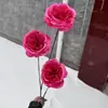 Serie Rojo Rosado de Flores Artificiales para Decoración de Bodas, Materiales Florales para Decoración del Hogar, Arreglos Florales Artificiales para Bodas