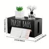 Caja de Almacenamiento de Madera para Bolsa de Basura Transfronteriza Colgante para Hogar Cocina Almacenamiento de Bolsa de Plástico Caja de Pañuelos de Escritorio Removible
