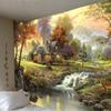 Tapiz de Impresión de Paisaje Transfronterizo Tapiz para Sala de Estar Tela de Fondo para Fotos en Vivo de Celebridades de Internet Tela Colgante de Cabecera para Dormitorio de Estudiantes