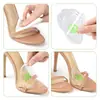 Almohadilla de gel bicolor para antepié para tacones altos, antirozaduras, amortiguadora de impactos, media plantilla masajeadora para antepié, suave, autoadhesiva, plantilla de media talla ajustable