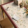 Tapete de mesa retrô estilo americano à prova d'água, à prova de óleo, à prova de calor, com isolamento térmico, não lavável, leve, luxuoso, de alta qualidade, couro, toalha de mesa de centro