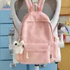 Nova Mochila Escolar Estilo Ins para Alunos do Ensino Fundamental II, Ensino Médio e Faculdade, Mochila Simples e Versátil Estilo Coreano para Meninos e Meninas