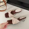 Chanclas de Plataforma con Cuña y Tacón Alto Trenzadas Estilo Retro Francés para Mujer 2026 Nuevo Verano para Exteriores con Faldas Sandalias