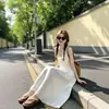 Vestido Branco de Estilo Suave para Mulheres, Novo Vestido Longo Estilo Francês Verão 2026, Muito Bonito, Primavera e Verão, Cintura Marcada para Figuras Baixas