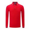 Camisa Polo de Manga Larga de Color Sólido de Fibra de Cupro de 200g Camisa Cultural Personalizada Camiseta Unisex de Trabajo con Gráficos Estampados y Bordado
