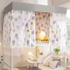 Cortinas de Cama para Dormitório Estudantil Atacado Blackout Mosquiteiro Integrado Cortinas para Janela de Beliche Superior e Inferior Cortinas de Gaze Princesa