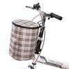 Cesta de bicicleta, cesta de bicicleta de montanha, tela, xadrez com cesta de cobertura, acessórios para bicicleta para bicicleta, para bicicleta