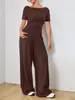 Conjunto de Duas Peças de Calça Wide Leg Feminina Popular Relaxada Transfronteiriça, Terno de Estilo Macio e Ceroso para Cobrir Moda e Irregularidades