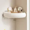 Estante de Almacenamiento para Baño con Ventosas, Triangular Montado en Pared, Sin Taladro, Esquinero para Lavabo de Tocador, Organizador de Baño