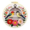 Kit de Bordado de Dos Pájaros en una Jaula, Estilo Nórdico, Decoración para Sala de Estar Ins, Arte de Pared Hecho a Mano DIY, Venta al por Mayor desde el Fabricante
