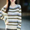 Chaqueta cárdigan de imitación de alta calidad 6% lana para mujer temporada de otoño e invierno coreana versátil superior casual holgado adelgazante manga larga suéter de punto