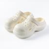 Pantuflas con Agujeros para Mujer de Interior para el Hogar de Tacón Alto con Suela Gruesa Estilo Crocs para Exteriores Versátiles de Moda para la Playa y la Costa Zapatos Frescos