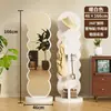 Espejo de Tocador Giratorio, Espejo de Cuerpo Entero de Piso a Techo, Espejo Vertical Móvil para Vestidor de Dormitorio en Casa con Colgador de Ropa Integrado