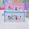 Estuche de Snoopy transfronterizo A6 bolsa de almacenamiento de documentos de malla estuche para lápices transparente de estudiante estuche de malla de dibujos animados