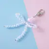 Nuevo Colgante de Lazo de Cristal con Perlas de Imitación Cadena para Teléfono Móvil Hecha a Mano con Cuentas Cadena Colgante Llavero Colgante Joyería al por Mayor