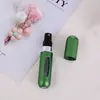 Botella sub-botella de perfume de fondo de 5 ml, portátil para viajes, mini botella sub-empaque de perfume, botella rociadora, carcasa de aluminio, botella sub-color múltiple