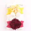 Diadema Nueva para Bebé Juego de Tres Piezas Diadema de Nylon para Bebé Linda Flor Elástica Accesorios para el Cabello de Niñas Set