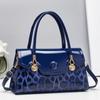 2025 Nuevo Bolso de Hombro Transfronterizo Europeo y Americano Moderno Estampado de Leopardo Combinable Bolso para Madre de Mediana Edad Bolso de Mano Simple para Mujer