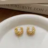 Pendientes de plata rotos, diseño de nicho femenino, ligeros, de lujo, 2024, nuevos y elegantes pendientes.