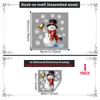 Pegatinas de ventana de muñeco de nieve y copo de nieve estilo caricatura, temática navideña, transfronterizas, adecuadas para escaparates, puertas de vidrio y decoración del hogar; pegatinas de cristal electrostáticas