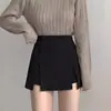 Falda Corta Sexy de Verano para Mujer Cintura Alta Ajustada Nueva Falda Delantera Ceñida al Cuerpo 2024 Blanca Elástica de una Sola Pieza